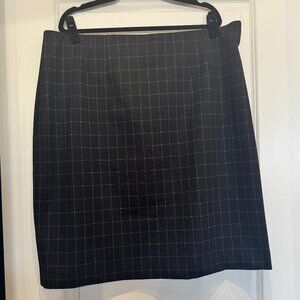 Amanda & Chelsea Windowpane Plaid Pencil Skirt - 22W